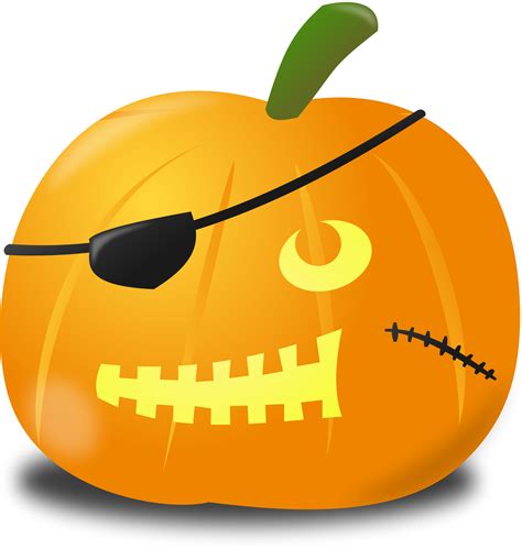 Clipart - Pirate pumpkin