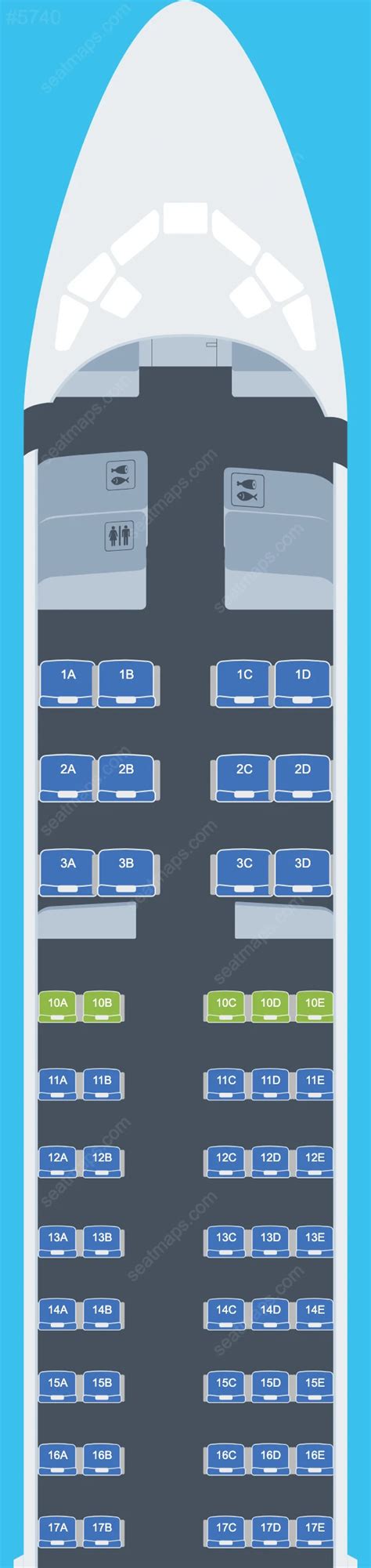 Seat map of Delta Boeing 717 aircraft