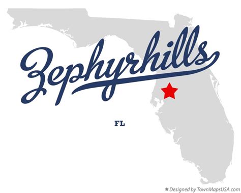 Map of Zephyrhills, FL, Florida