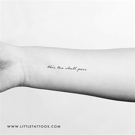 This Too Shall Pass Temporary Tattoo - Set of 3 – Little Tattoos