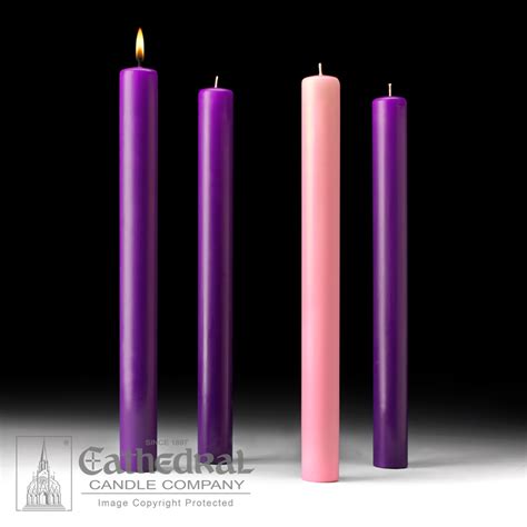 Purple and Pink Advent Candles. 69-8086. Tonini Church Supply