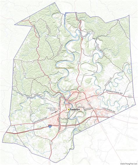 Map of Franklin County, Kentucky - Thong Thai Real