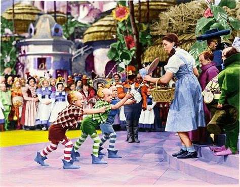 Dorothy being welcomed by the Lolipop Guild of Munchkin Land | Wizard of OZ | Pinterest | The o ...