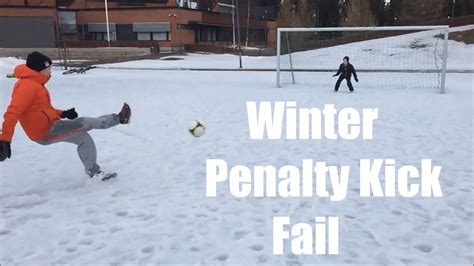 Winter penalty kick fail - YouTube