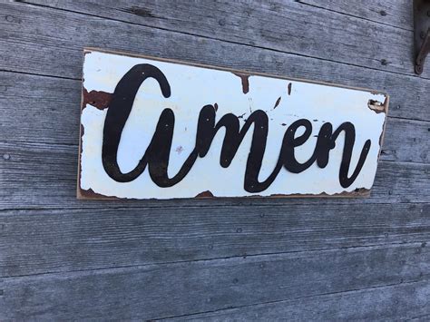 Amen Barnwood Sign Amen Amen Wall Hanging Barnwood Wall | Etsy