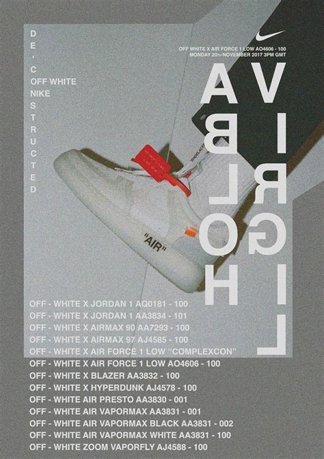 NIKE X OFF WHITE AD CAMPAIGN | INITIAL IDEAS | Graphic design posters, Nike poster, Sneaker posters