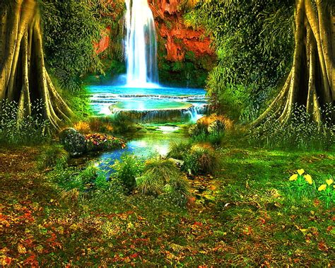 Waterfall, hidden waterfall, nature forest, HD wallpaper | Peakpx