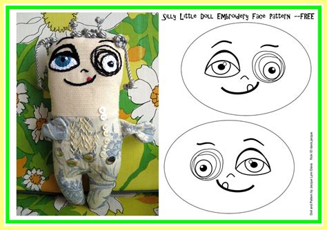 Embroidery Pattern for Doll Face | This is the embroidery fa… | Flickr