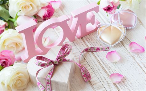 Wallpaper Pink love, flowers, roses, Valentine's Day 2560x1600 HD ...