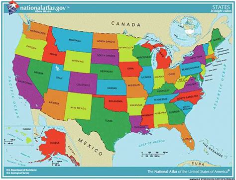 Map Of The United States Of America With States Labeled - Printable Map