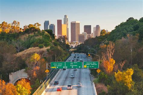 "Pasadena Freeway (CA Highway 110) Leading To Downtown Los Angeles ...