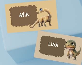 Classroom Name Tags Template Dinosaur Editable Printable Elementary School Name Tags Back to ...