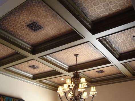 coffered ceiling! | Ceiling design modern, Coffered ceiling, Wooden ceiling design