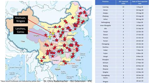 African Swine Fever map