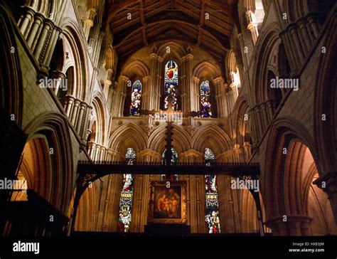 Interior of Hexham Abbey, Northumberland Stock Photo - Alamy