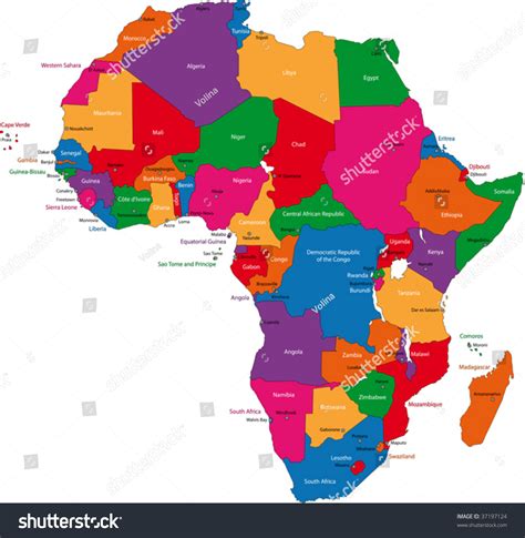 Africa Political Map With Capitals