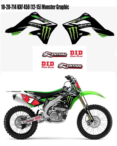 Kawasaki Kx 250 Monster Energy Graphics Kit - FerisGraphics