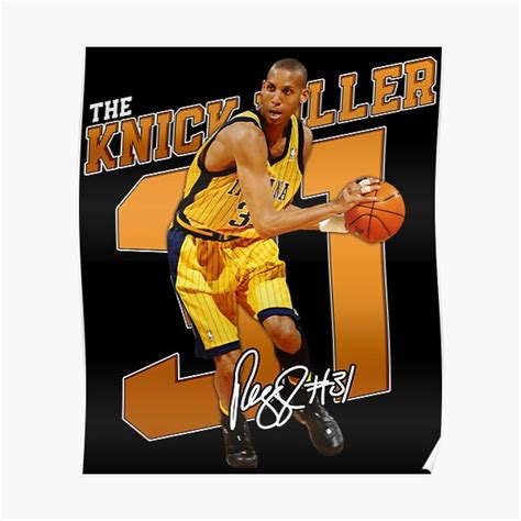 "Reggie Miller Choke Sign Basketball Legend Player Signature 90s 80s ...