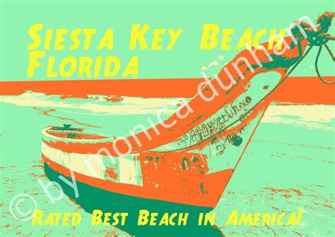 Items similar to Siesta Key Beach, FL Travel Poster Art Print on Etsy | Siesta key beach, Siesta ...