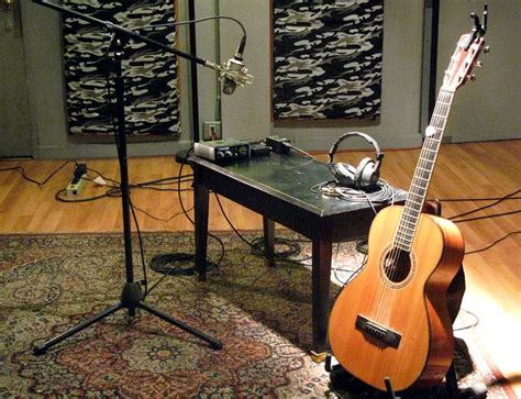 Recording studio tracking room set up for acoustic guitar recording session. | Yelp