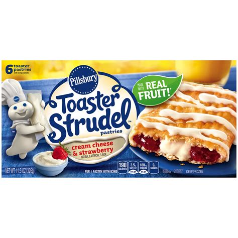 Pillsbury Toaster Strudel Cream Cheese & Strawberry Toaster Pastries 11.5 OZ BOX - Food ...