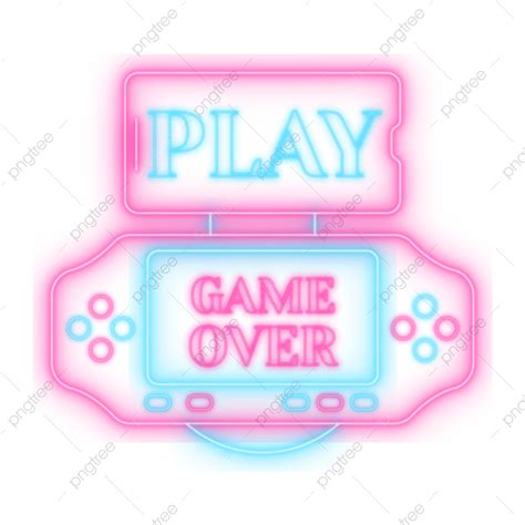 Neon Effect Game Controller PNG, Vector, PSD, and Clipart With Transparent Background for Free ...