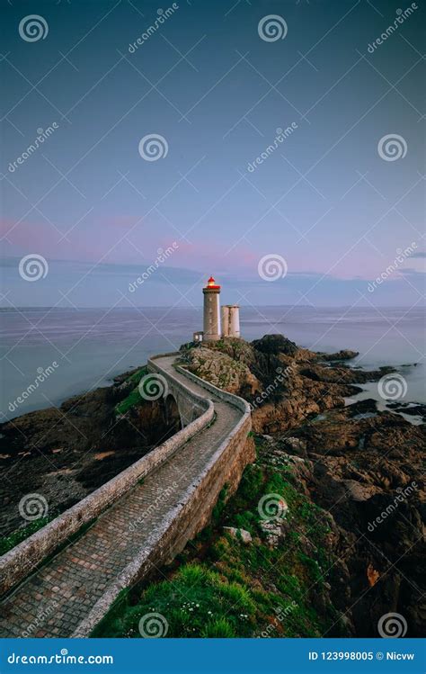 Sunset Over the Petit Minou Lighthouse Stock Image - Image of bretagne ...