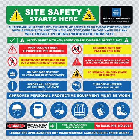 Industrial, construction site safety signs Stock Vector by ©coolvectormaker 73713585