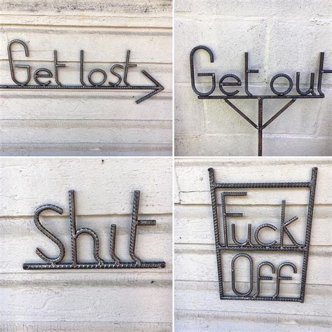 More welcoming signs made of #3 rebar : r/metalworking