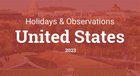 Holidays and Observances in the United States in 2023