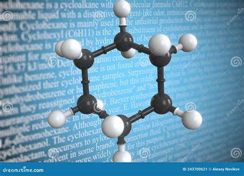 Cyclohexane Molecular Structure Diagram Showing Arrangement Of Carbon ...