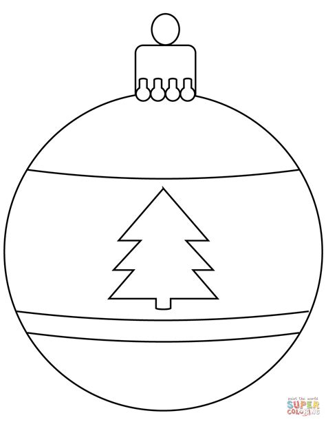 Christmas Bauble Ornament coloring page | Free Printable Coloring Pages