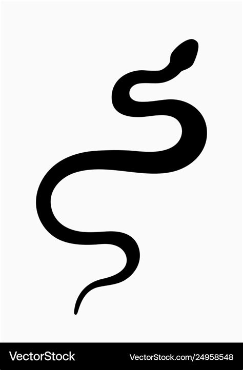 Black silhouette snake isolated symbol or icon Vector Image