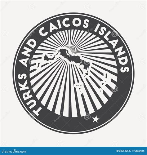 Turks and Caicos Islands Round Logo. Stock Vector - Illustration of ...