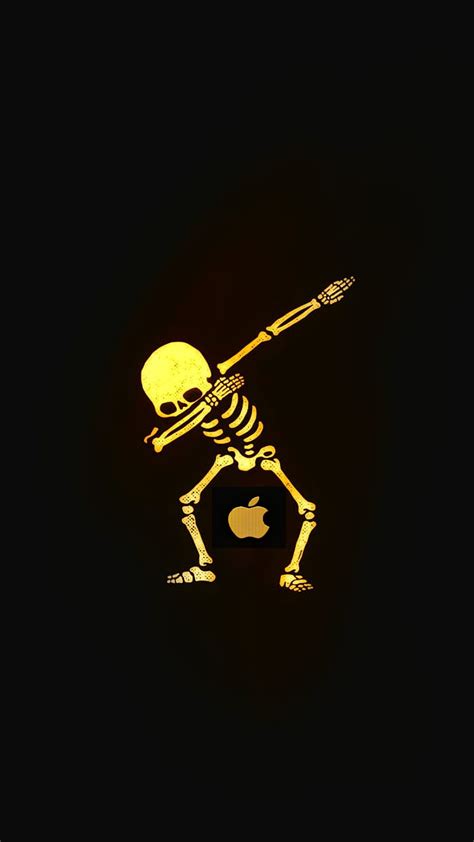 IPhone skeleton, full, logo, sleeping, black, bands, HD phone wallpaper | Peakpx