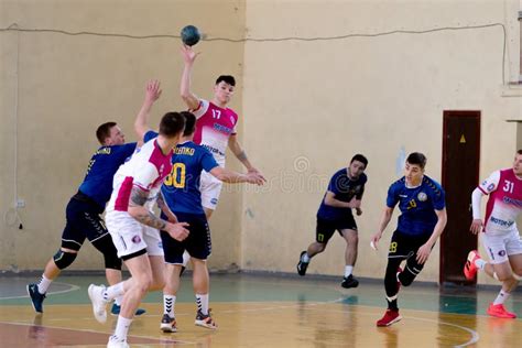 Handball hard foul editorial stock photo. Image of hall - 29502433