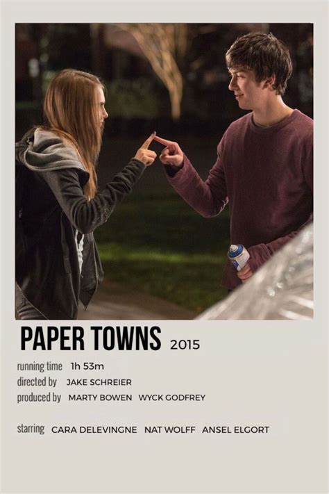 paper towns movie poster | Film posters minimalist, Paper towns movie, Romance movie poster