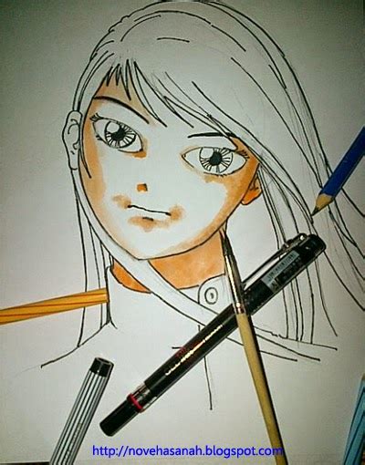 Cara Menggambar Anime : Wajah Cewek