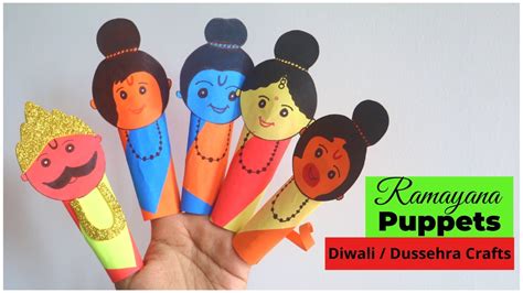 Ramayana Puppets | Diwali / Dussehra Crafts for Kids | Ramayana Characters