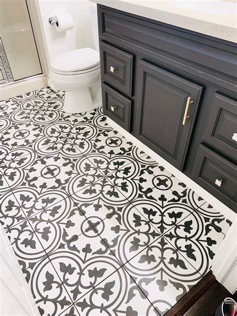 Black & White Bathroom Floor Tiles - Flooring Ideas