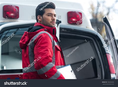 Serious Handsome Male Paramedic Standing Looking Stock Photo 766454326 | Shutterstock