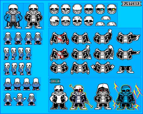 [Undertale] sprite sheet sans (update sprite) by ItsMEDustcordSans1 on DeviantArt