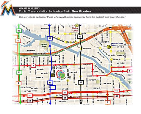Miami bus map - Miami bus routes map (Florida - USA)