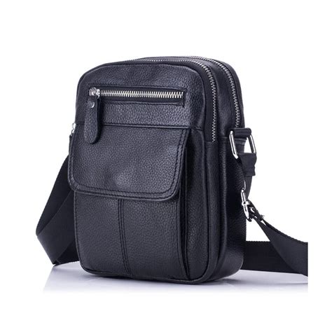 Brand Design Genuine Leather Men's Messenger Bag Fashion Casual Male ...