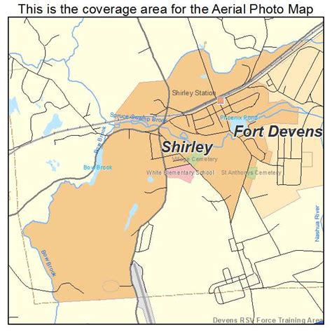 Aerial Photography Map of Shirley, MA Massachusetts