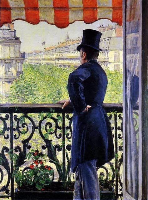 Gustave Caillebotte Man on a Balcony 1880 French art | Etsy