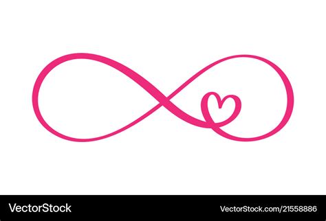 Love word in the sign of infinity sign on Vector Image