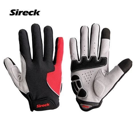 Sireck Full Finger Cycling Gloves Pro Gel Padded Bicycle Gloves Anti shock Mountain Road Bike ...