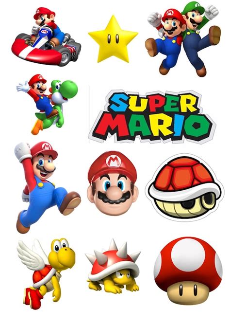 Super Mario Sticker Set | Etsy