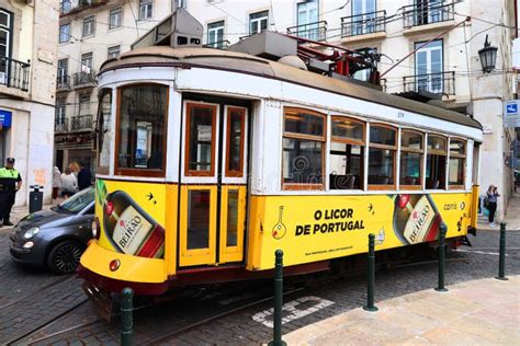 Old Tram in Lisbon, Portugal Editorial Stock Image - Image of building, portugese: 182480964